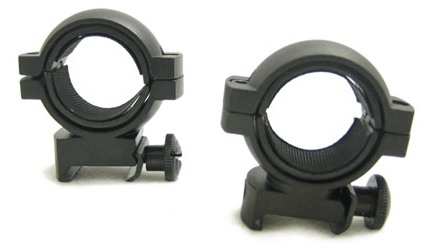 Крепления (кольца) для оптики низкие NcSTAR RB 18/2 1" WEAVER RING / BLACK / FLAT STUD-LOW.